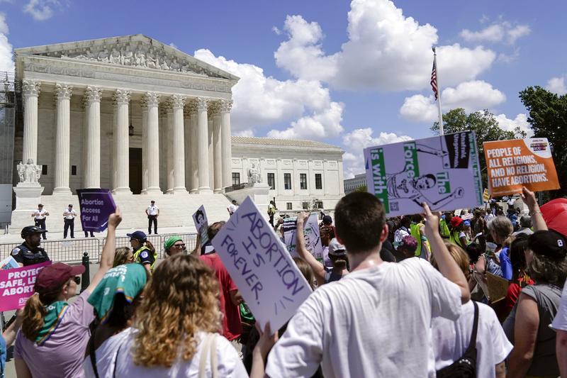 Protests outside the U.S. Supreme Court 